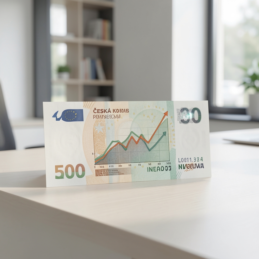 Česká koruna s grafem inflace a srovnání výnosů spořicích produktů